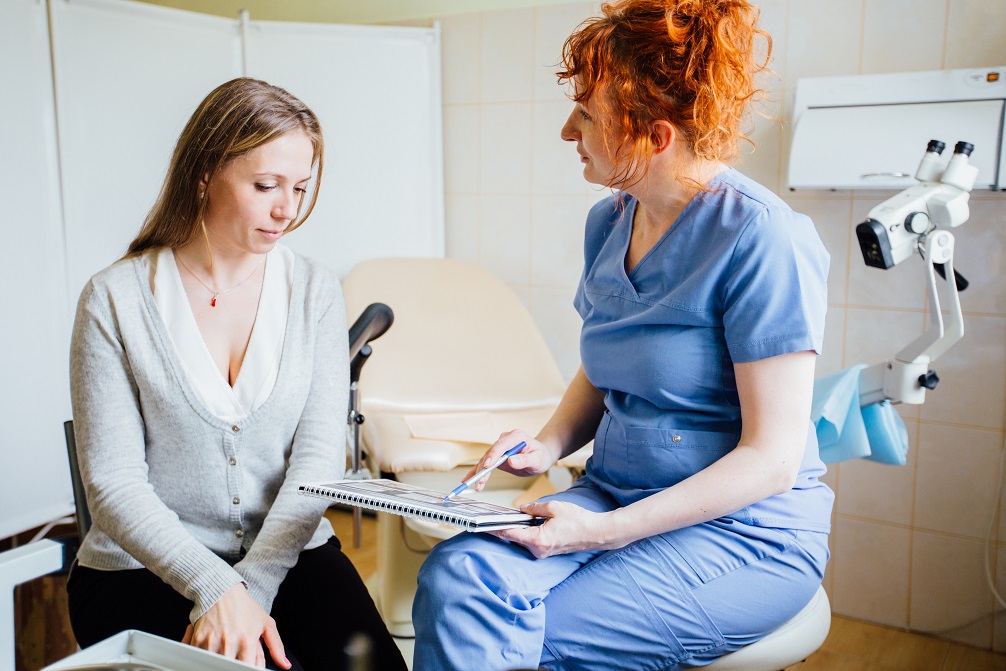 Doctor consulting her female patient